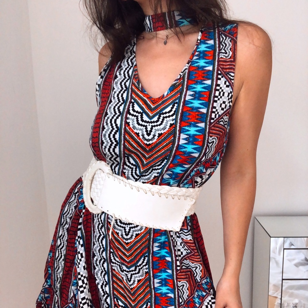 MINPINK Tribal Pattern Dress in Sz Small